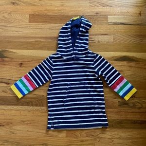 Terry cloth beach towel coverup